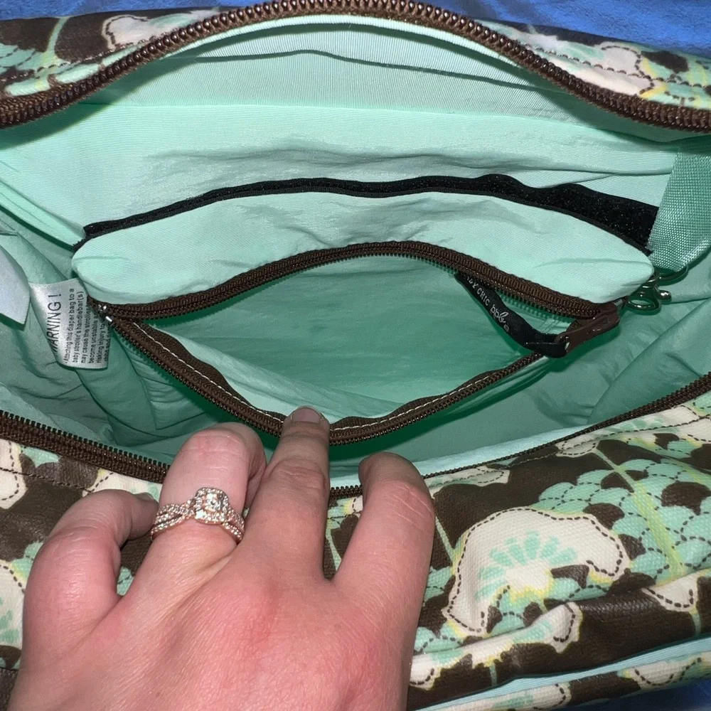 Petunia Pickle Bottom Crossbody Diaper Bag with Built In Changing Pad